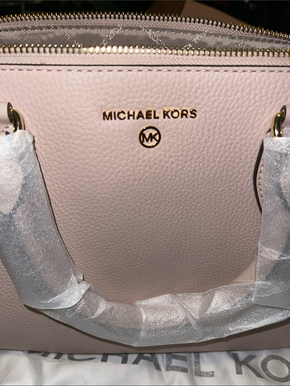 Michael Kors Blush Pink Pebbled Leather Satchel